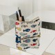 Colourful half-linen cosmetic bag "Small fish"